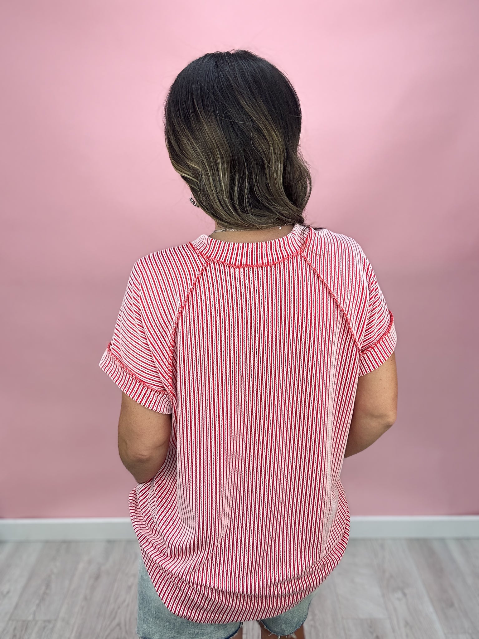 Kaylin Two-Tone Urban Ribbed Top