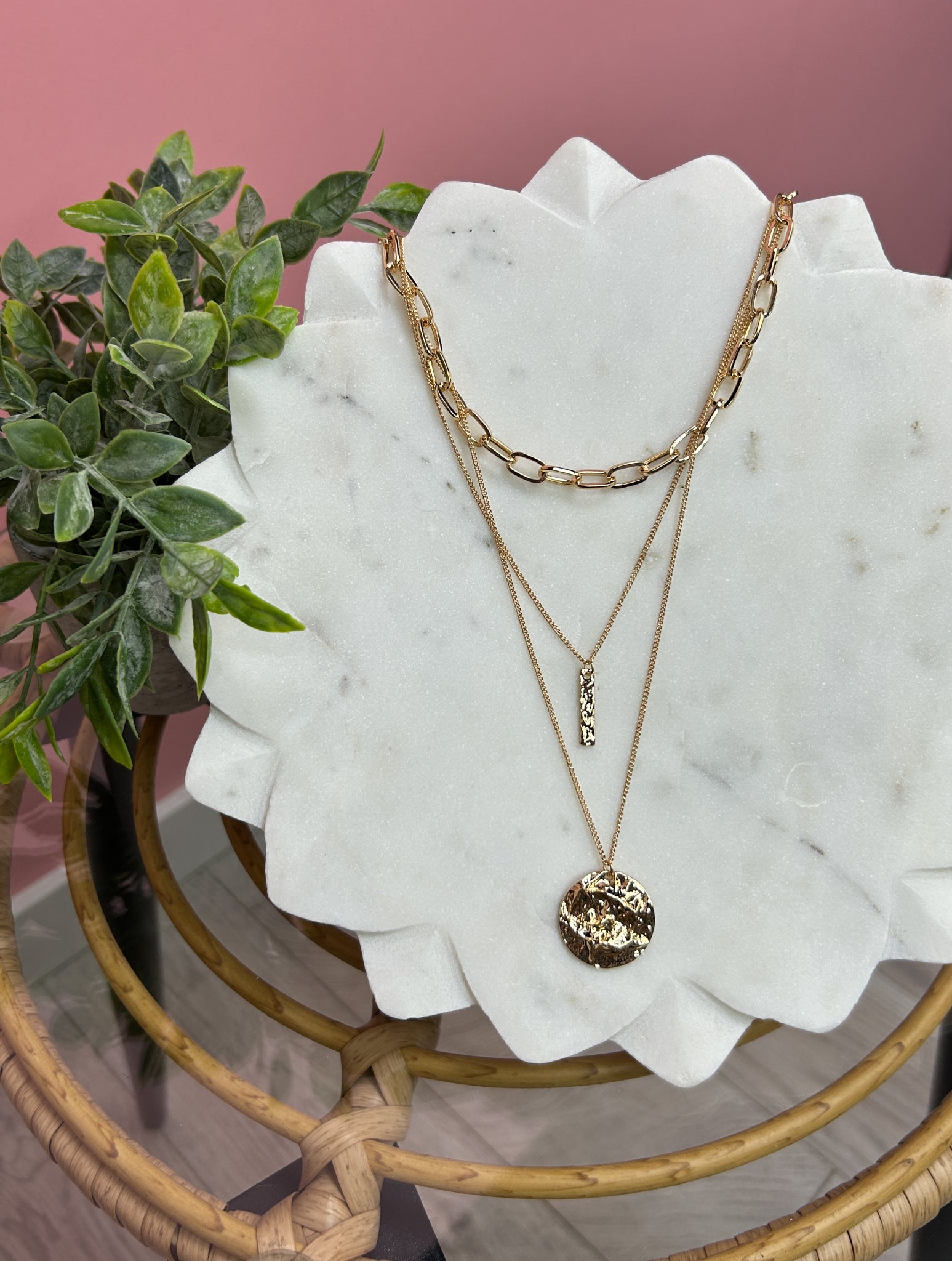 Lance Layered Coin Necklace