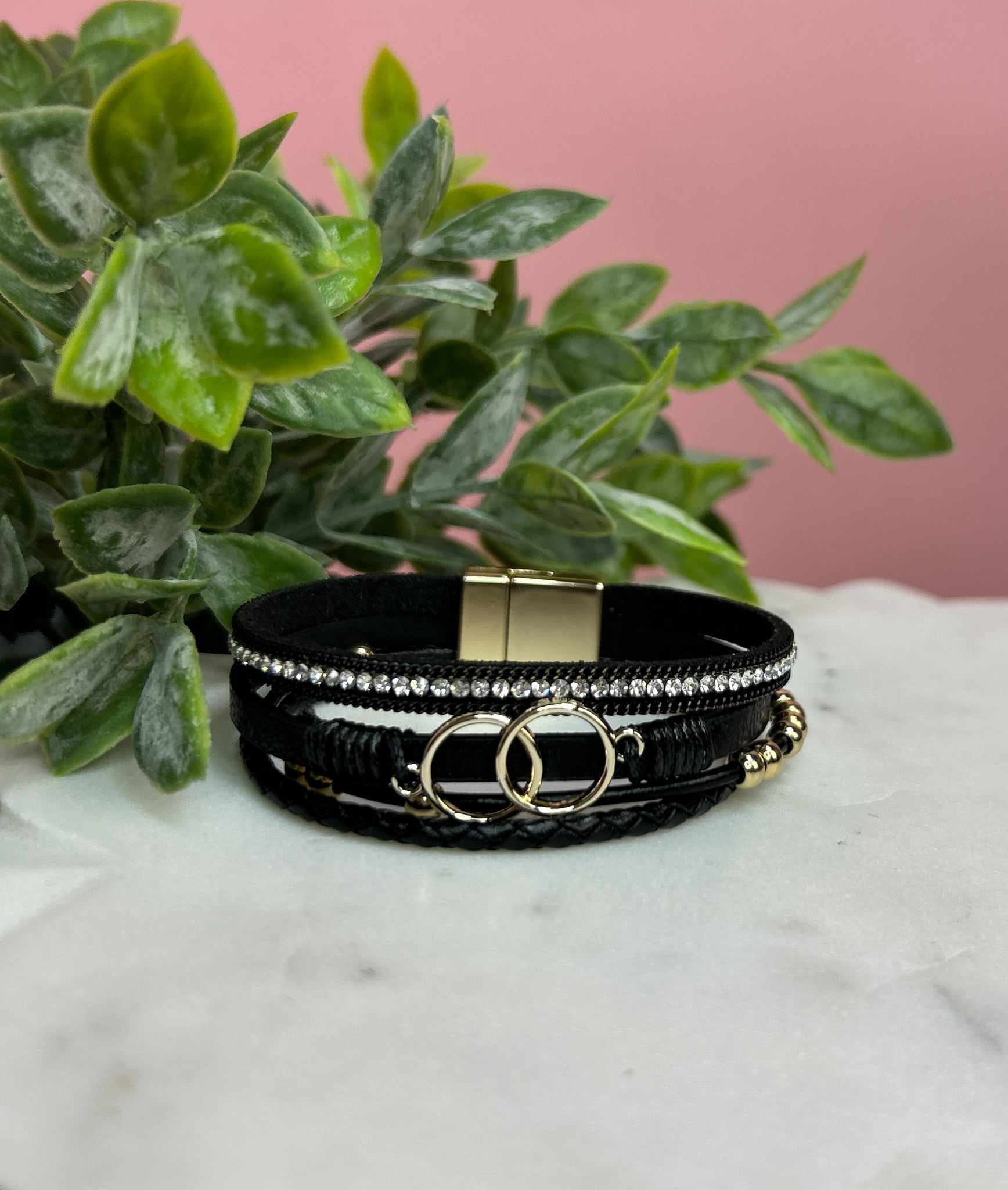 Walter Multi Strand Leather Bracelet