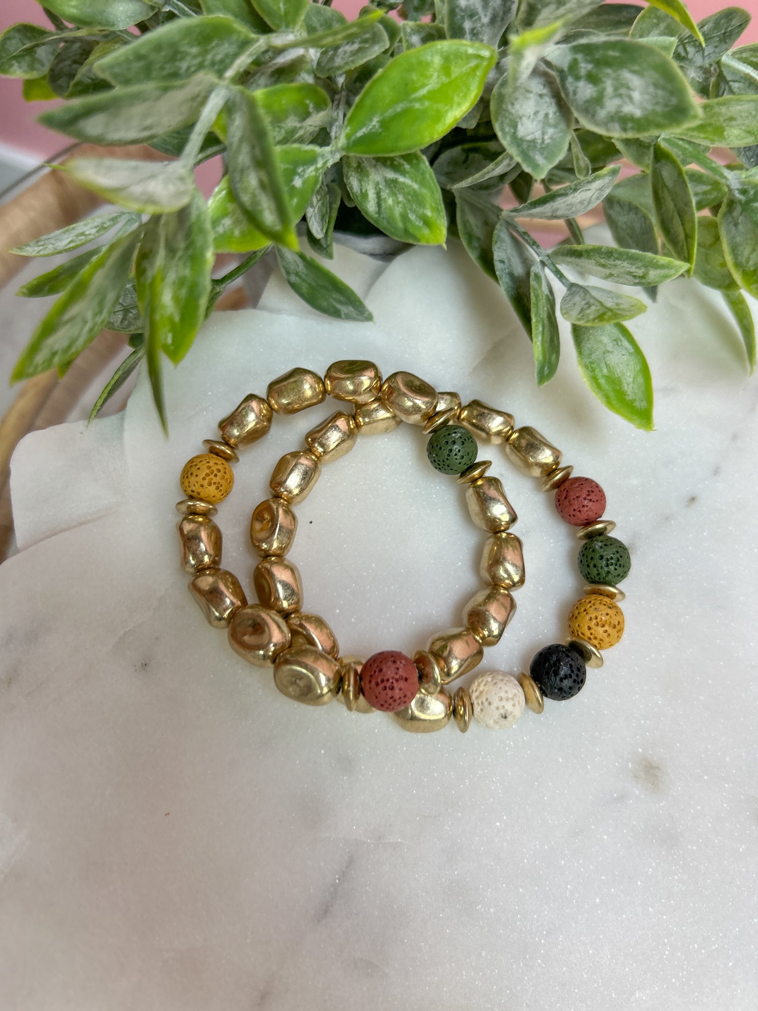 Dayami Lava Stone Bracelet Set