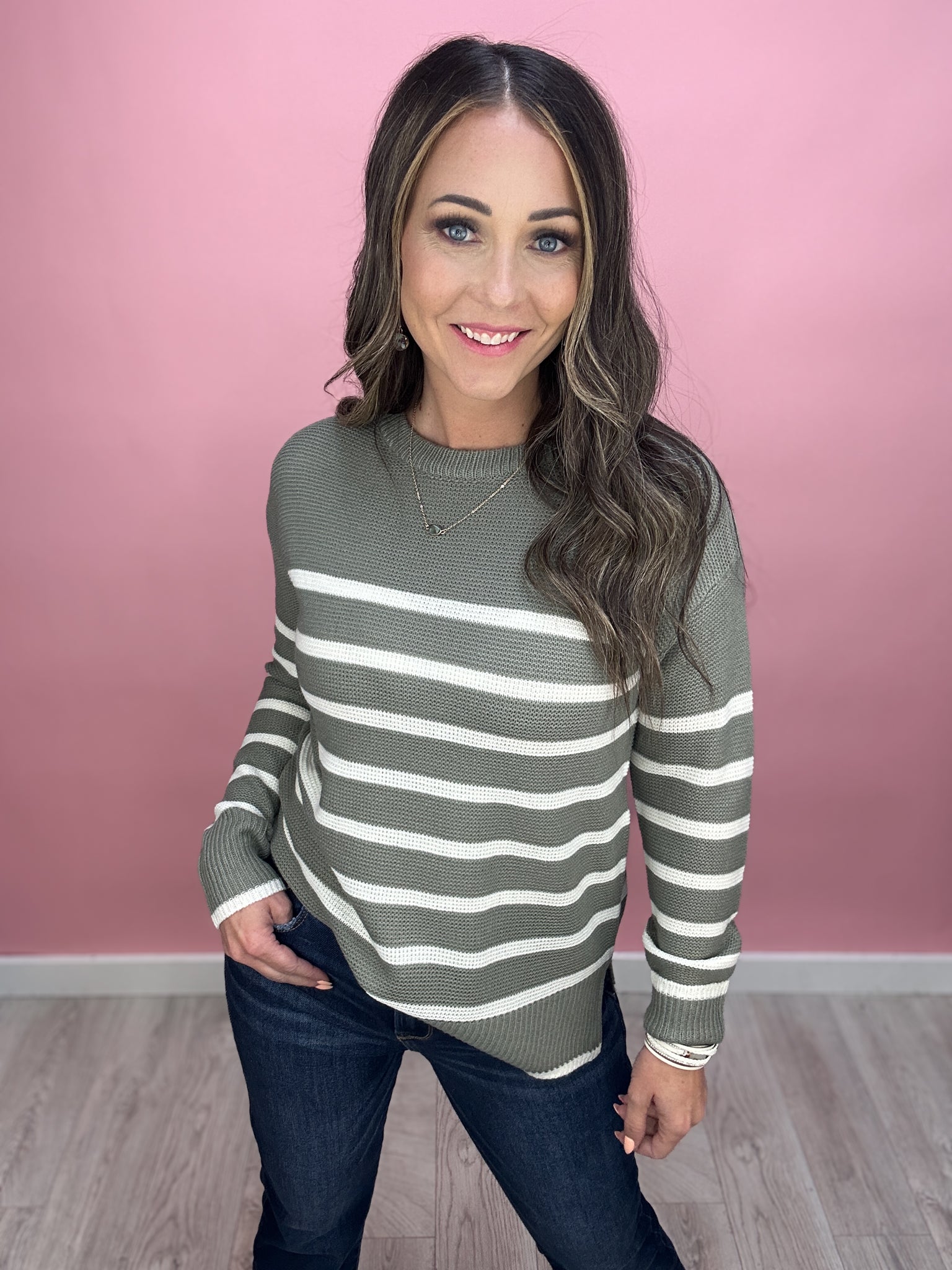 Jade Striped Sweater