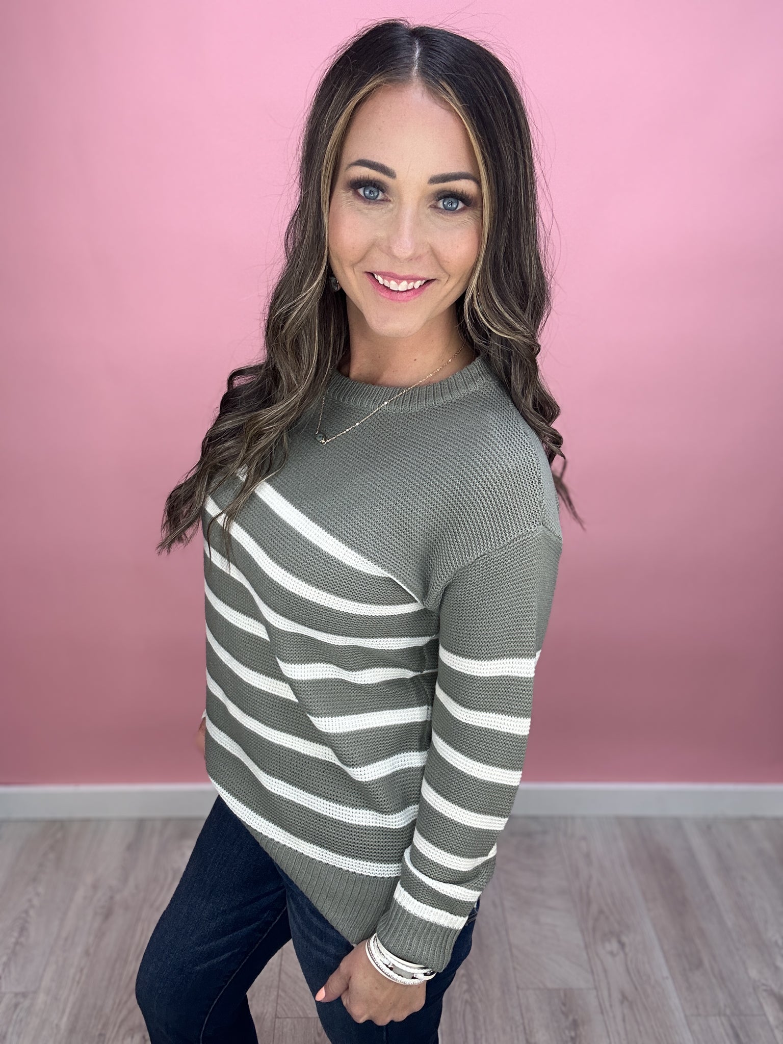 Jade Striped Sweater