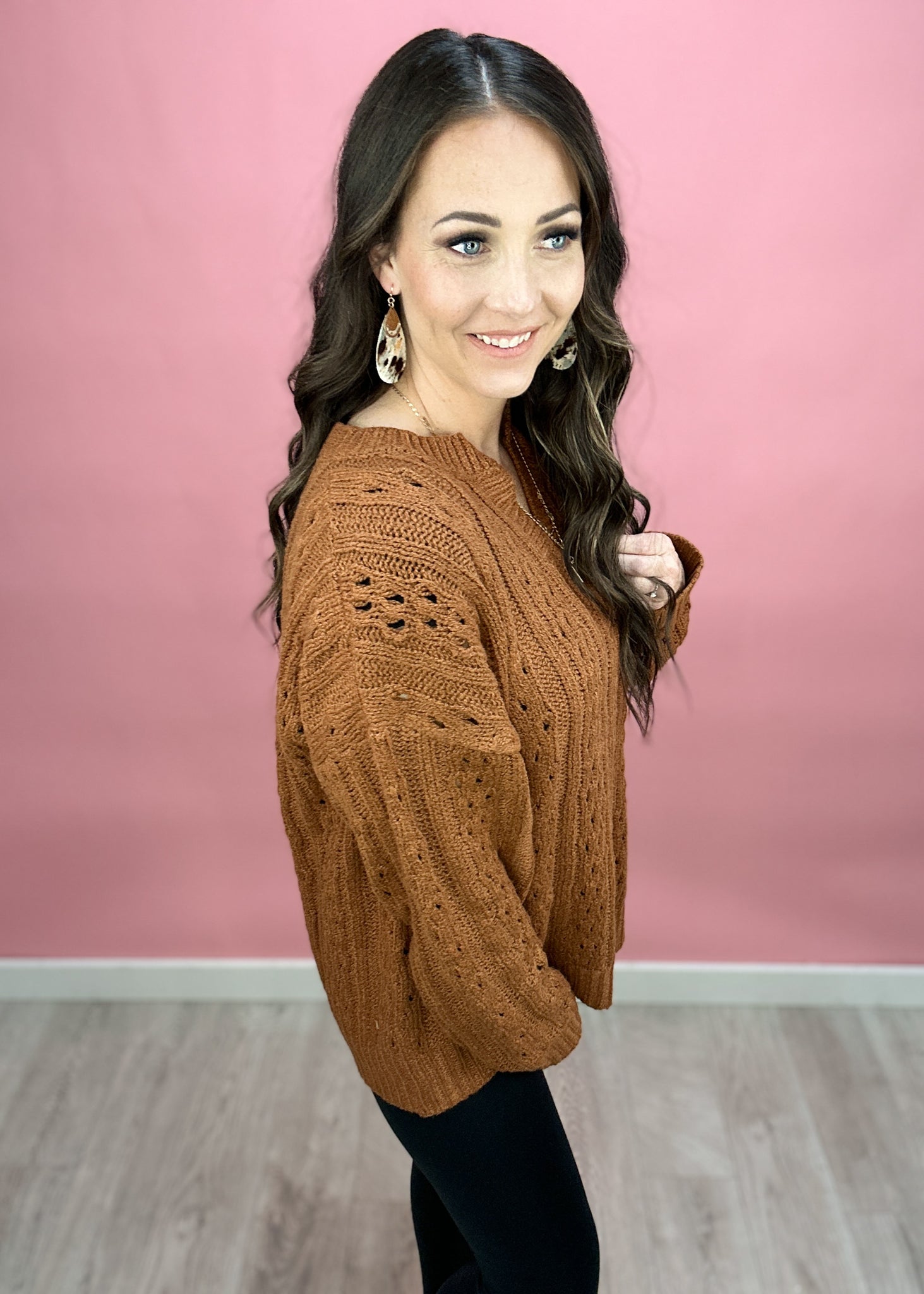 Selina Chunky Cable Knit Sweater