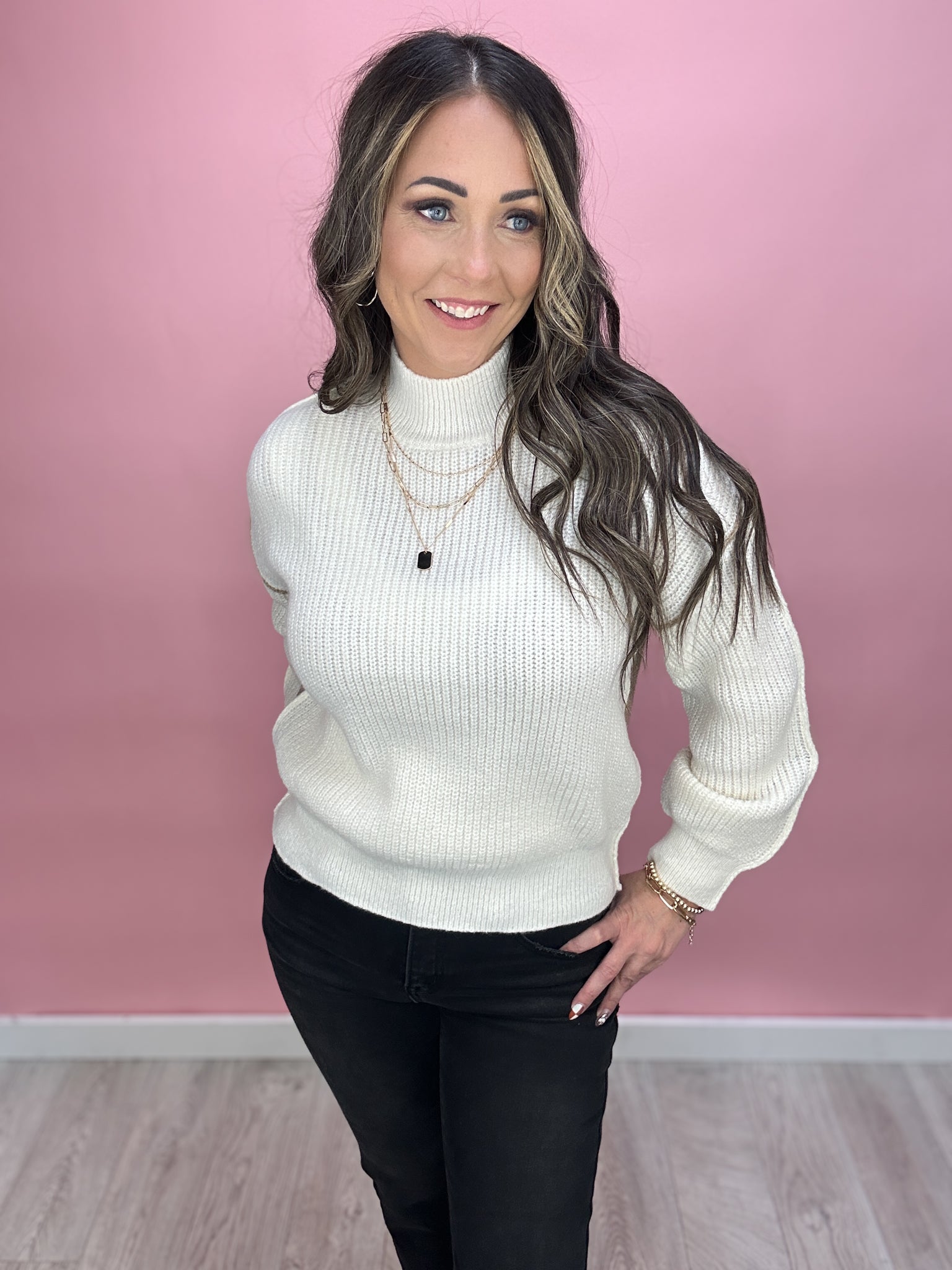 Elyse Color Block Knit Sweater