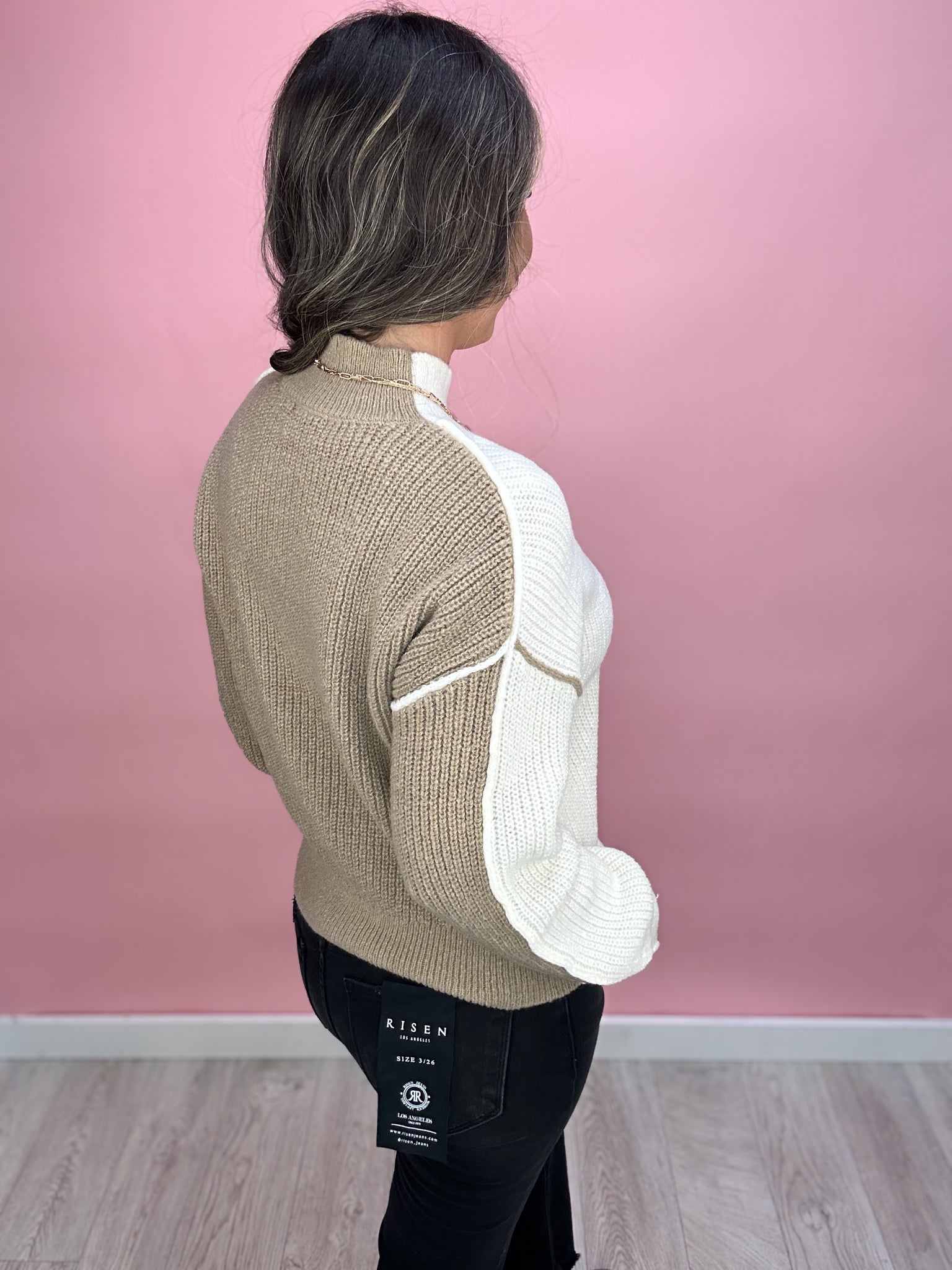 Elyse Color Block Knit Sweater