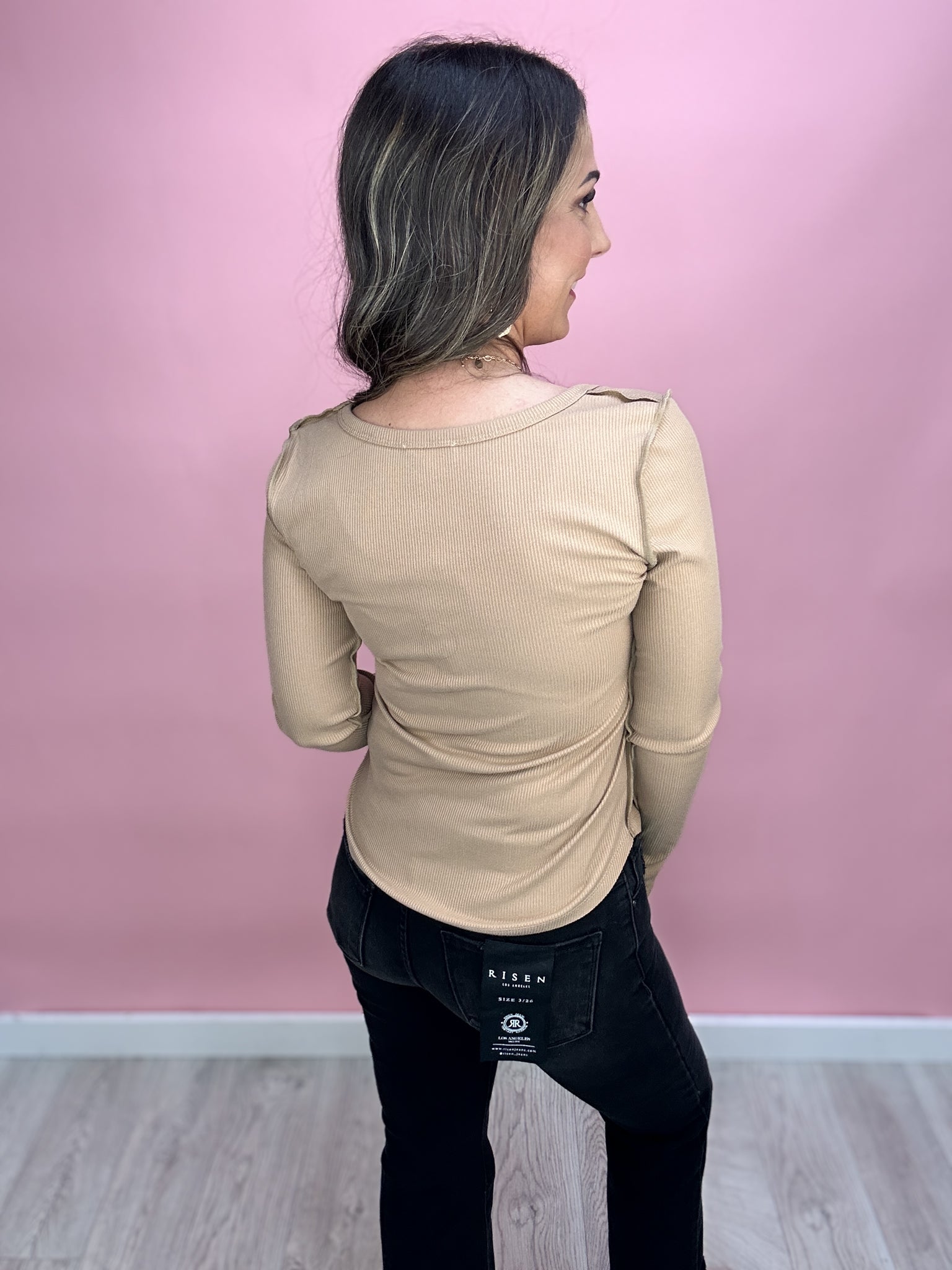 Allie Ribbed Long Sleeve Top