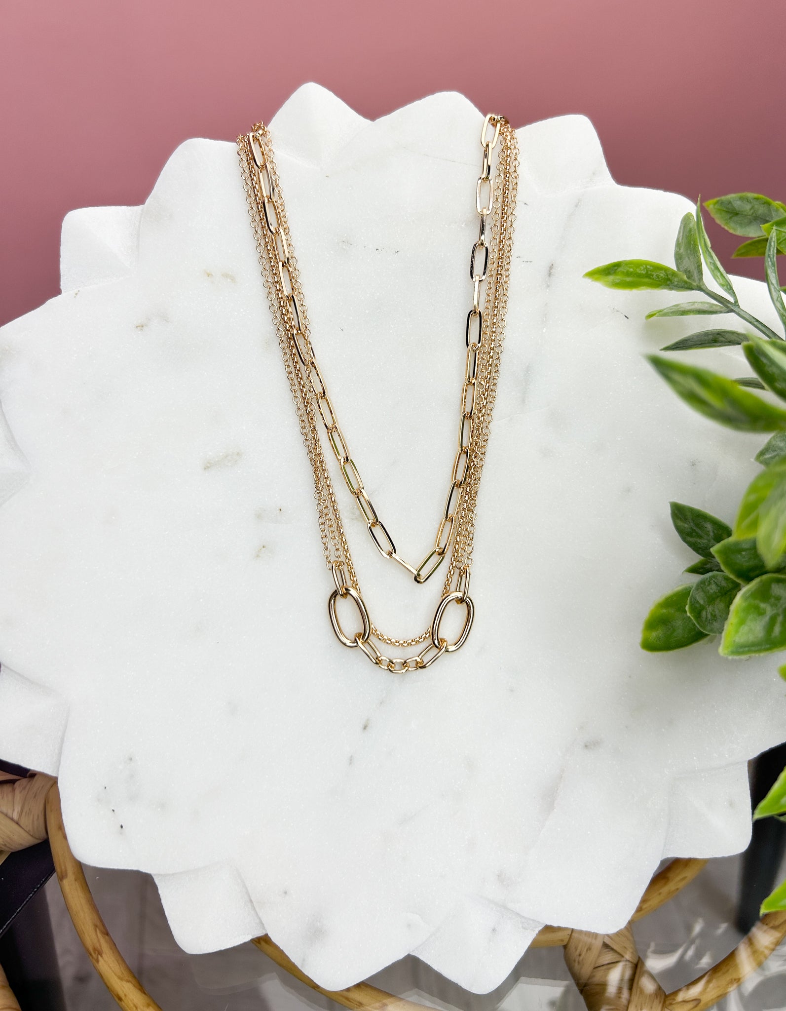 Mcintosh Layered Oval Link Necklace