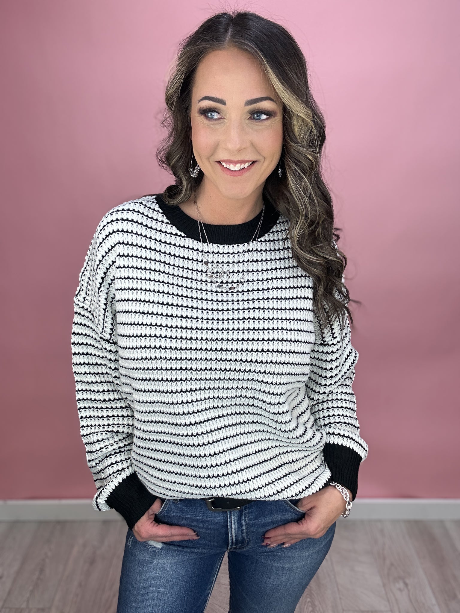 Estrella Waffle Knit Sweater