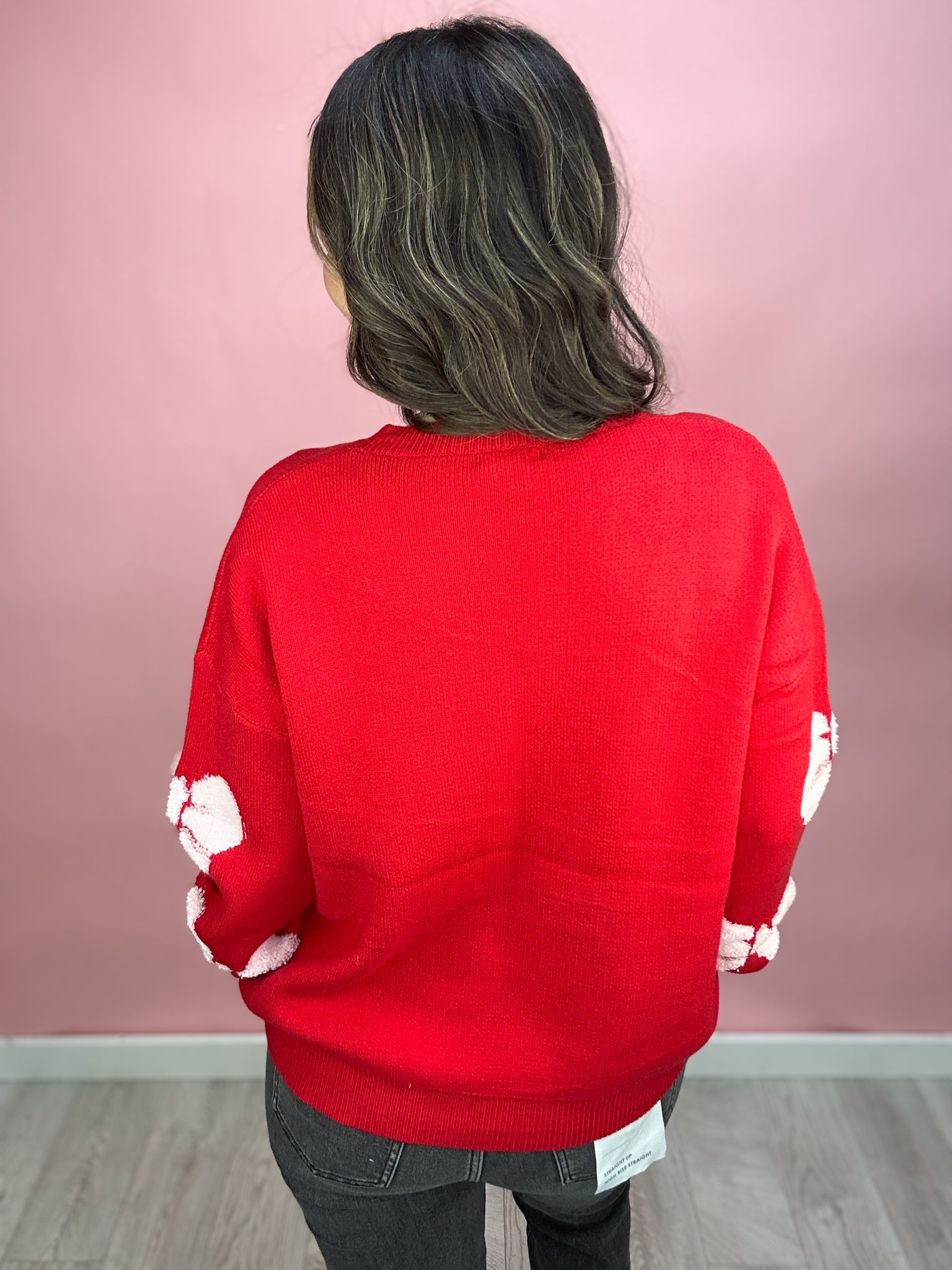 Karissa Bow Chenille Knit Sweater