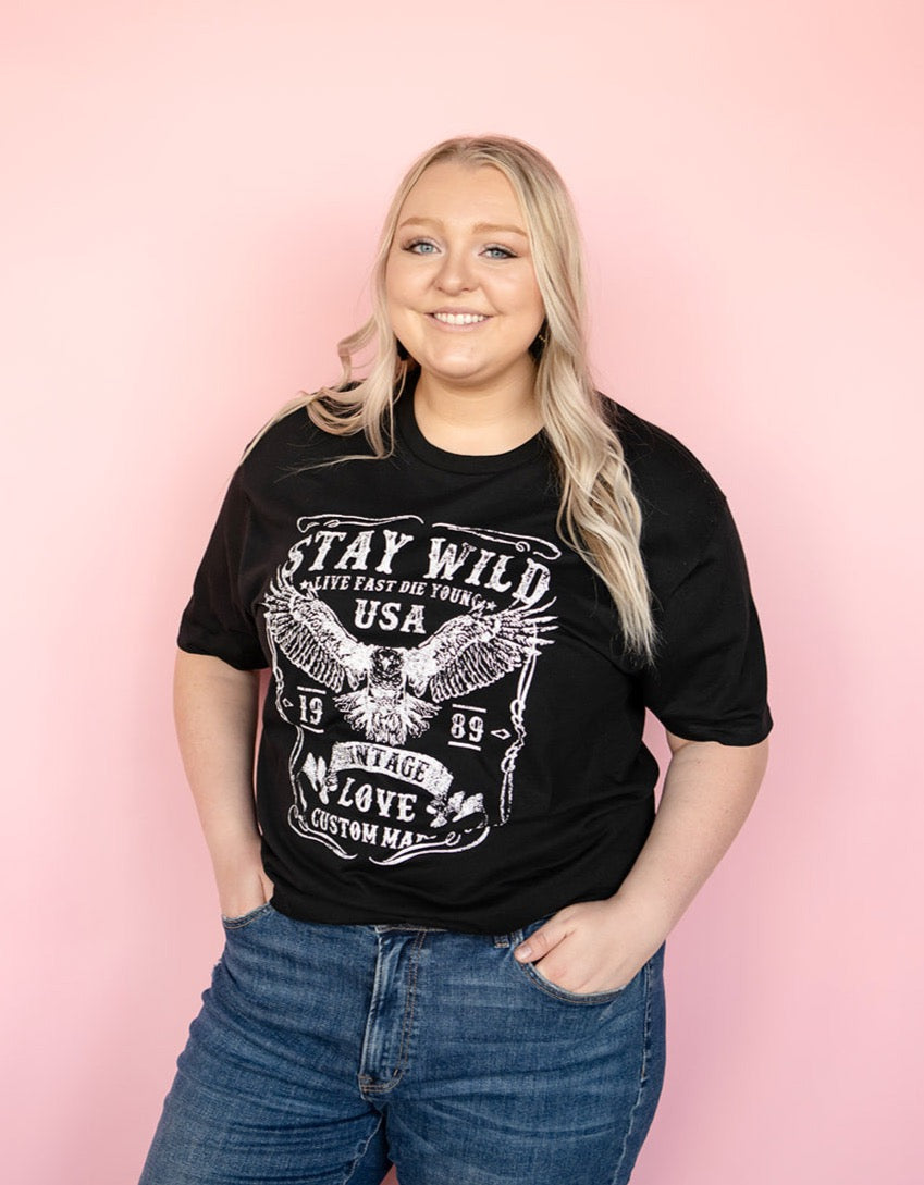 Stay Wild Eagle Graphic Tee