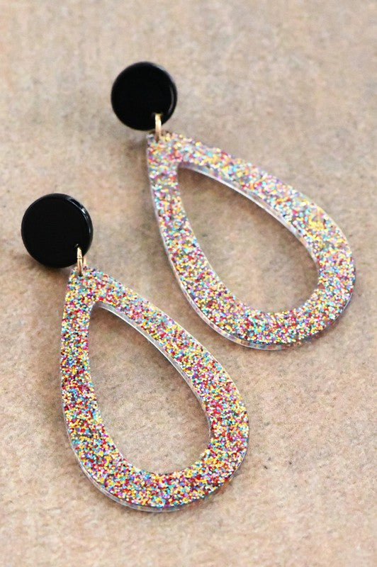 Jessie Glitter Teardrop Earrings