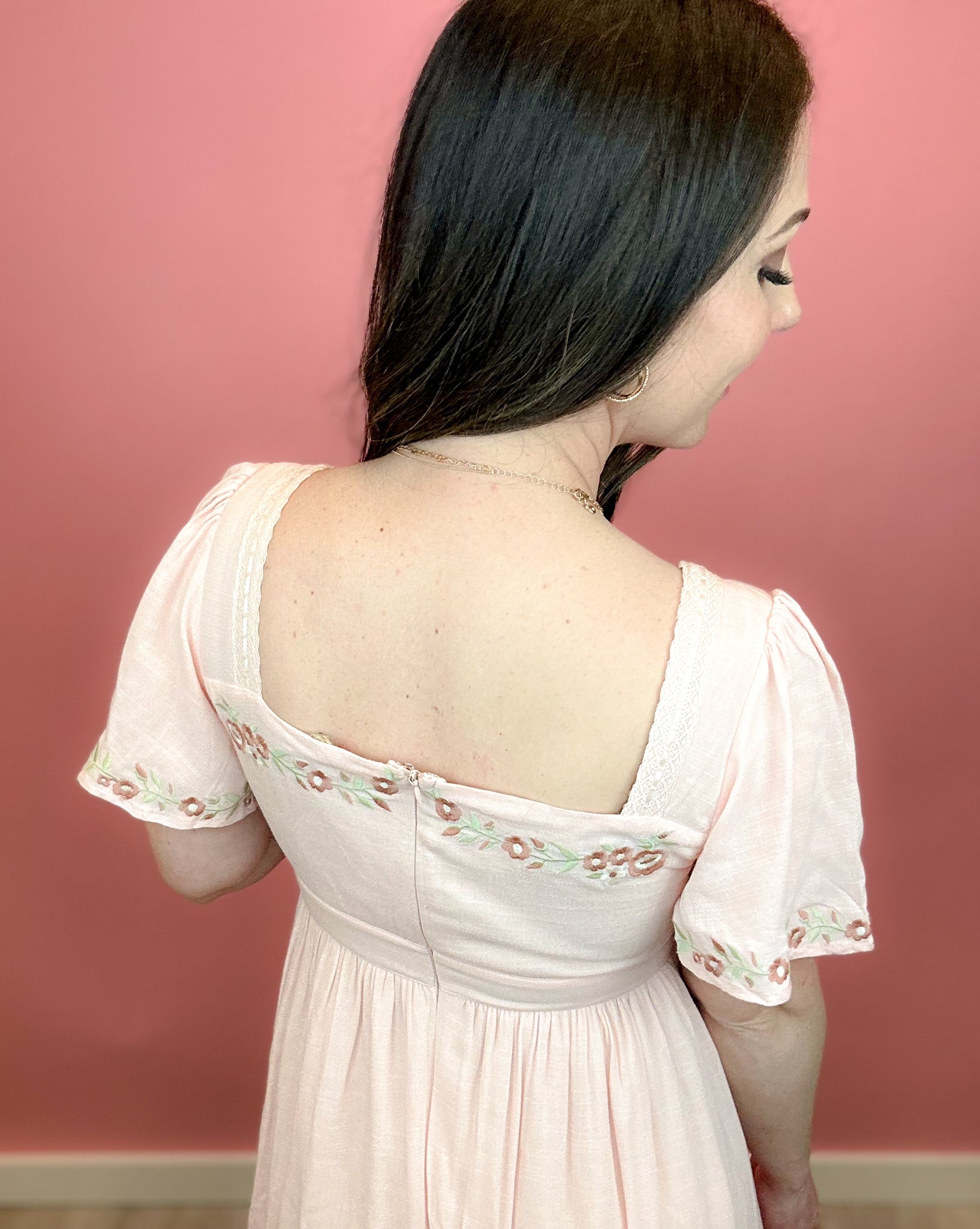 Nylah Embroidered Lace Dress