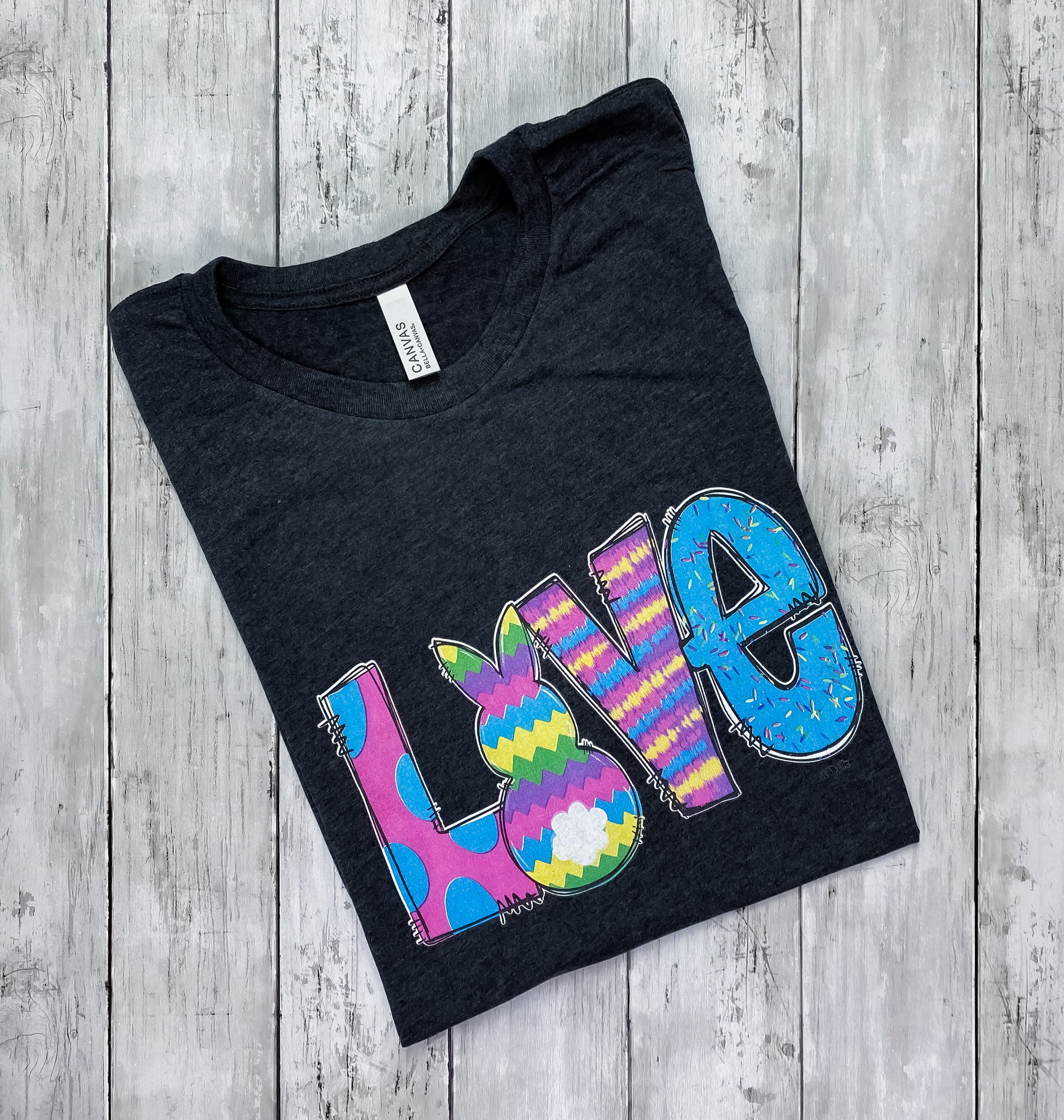 Love Easter Bunny Graphic Tee - Sugared Opal